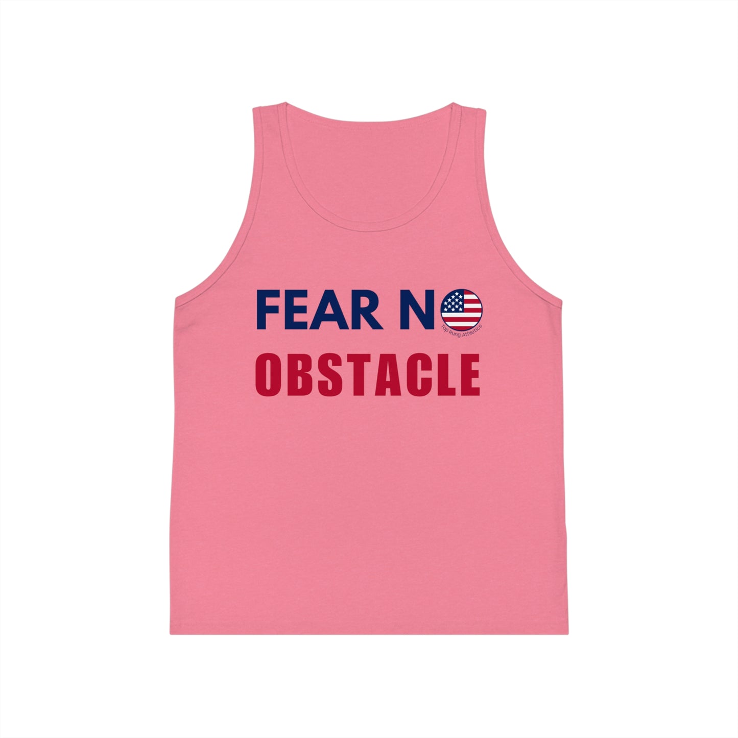 Fear No Obstacle Ninja Youth American Flag Tank Top