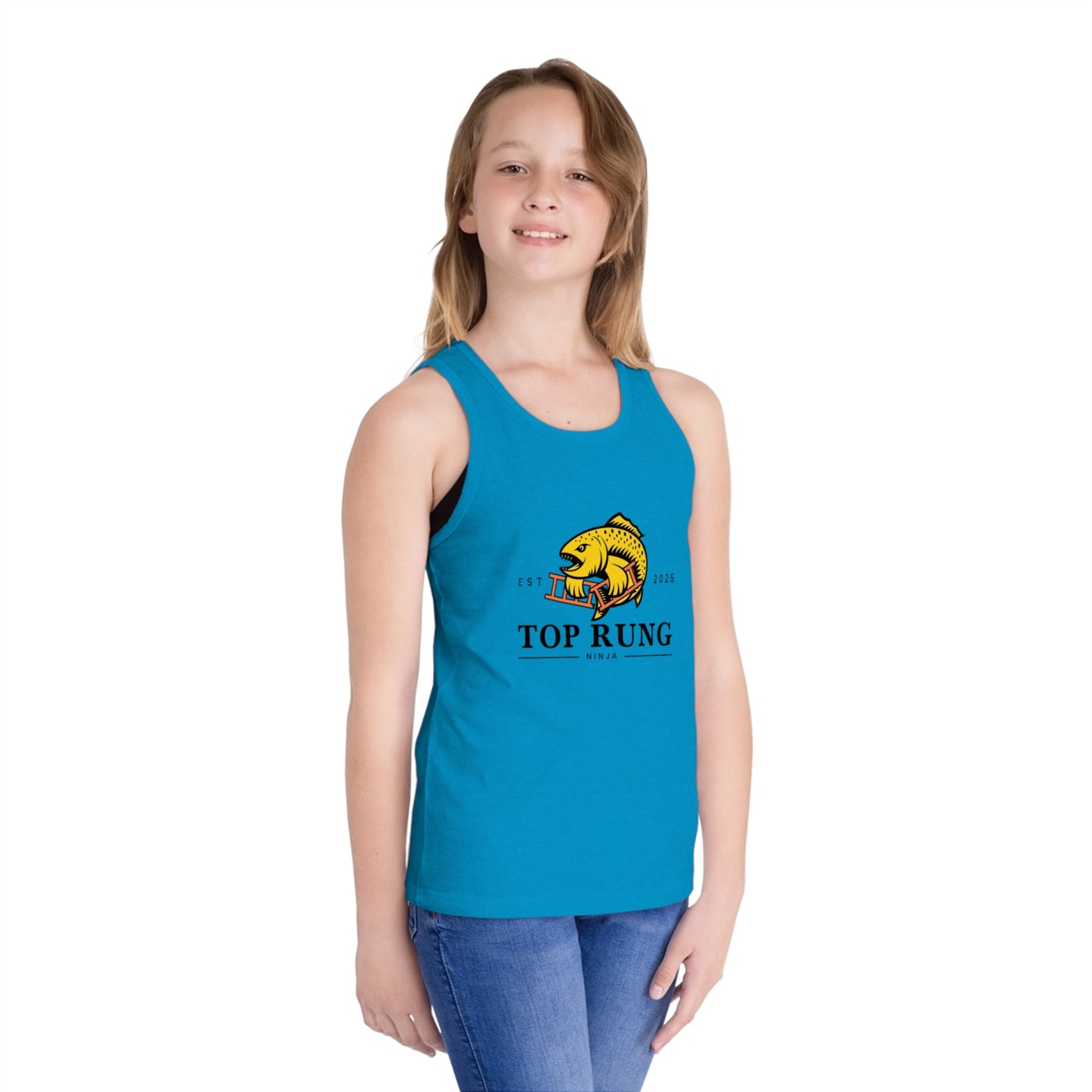 Top Rung Ninja Youth Tank Top - Crush the Salmon Ladder