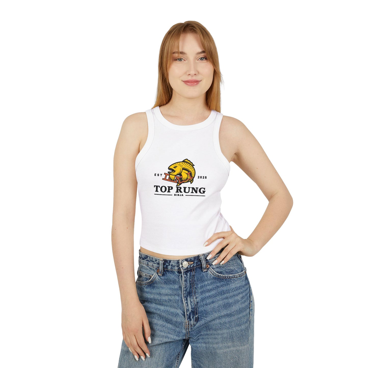 Top Rung Ninja Racer Tank Top - Crush the Salmon Ladder