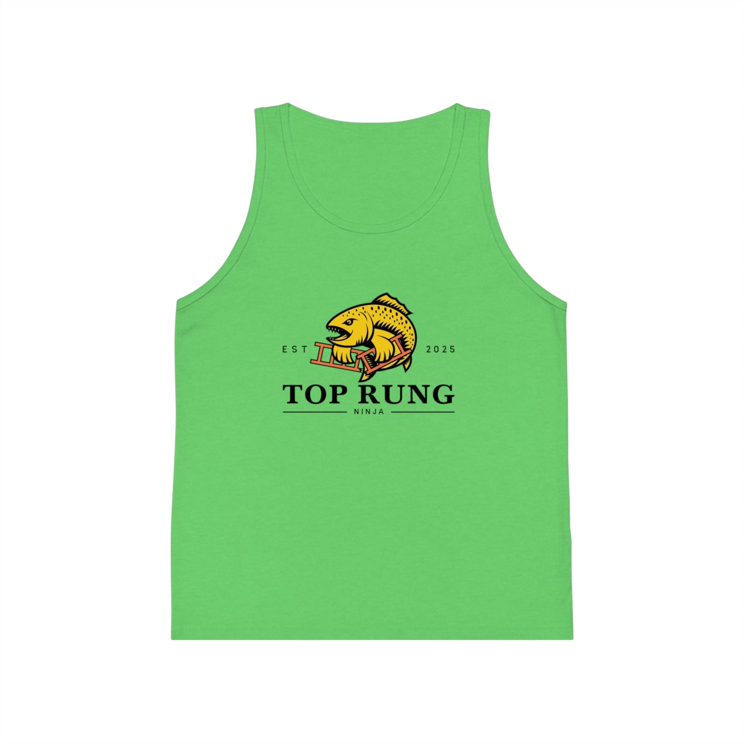 Top Rung Ninja Youth Tank Top - Crush the Salmon Ladder