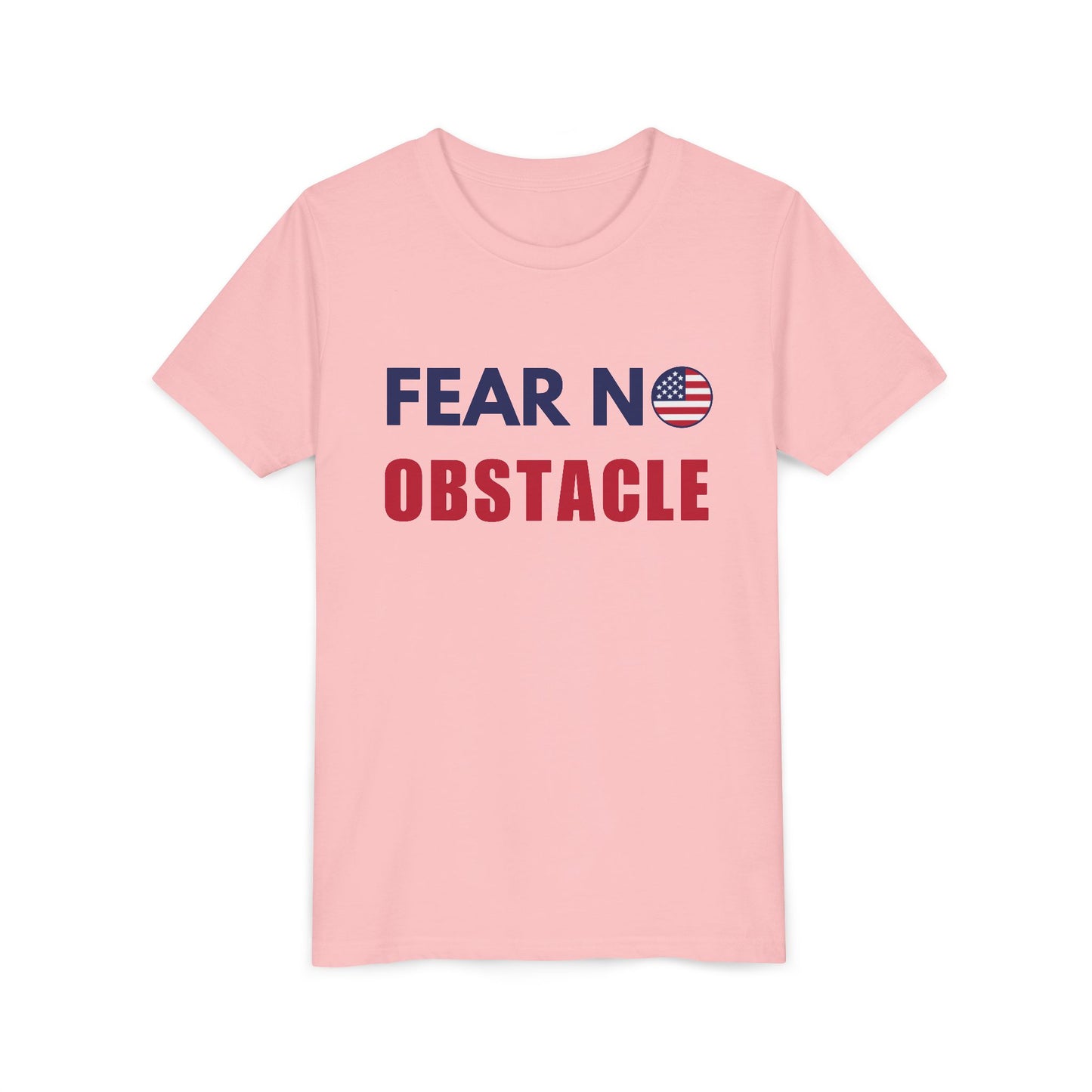 Fear No Obstacle American Flag Youth Ninja Tee