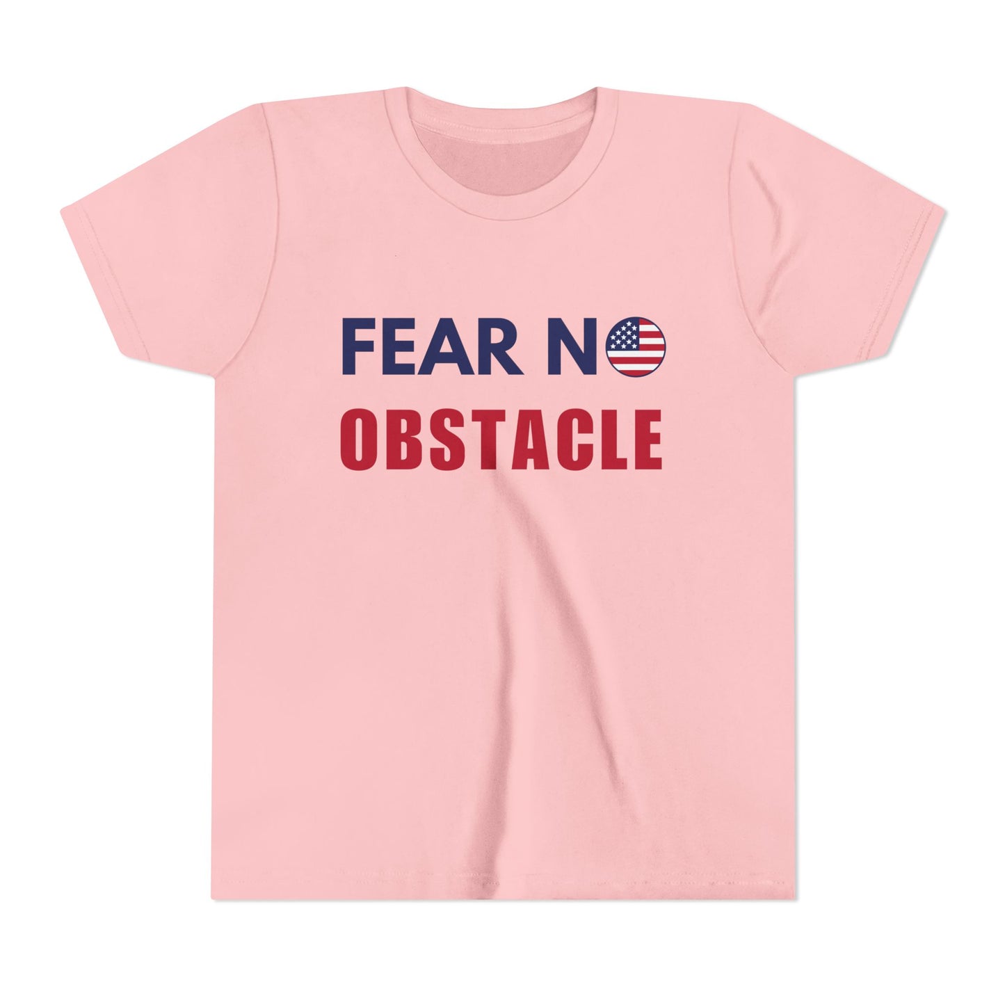 Fear No Obstacle American Flag Youth Ninja Tee