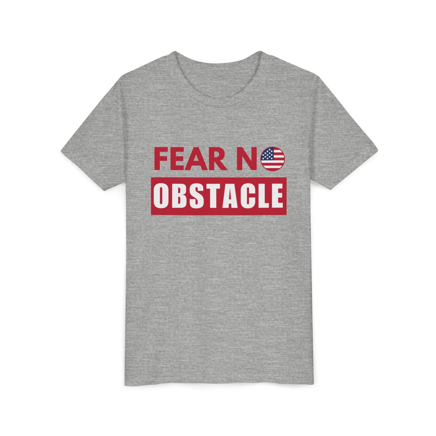 Fear No Obstacle American Flag Youth Ninja Tee