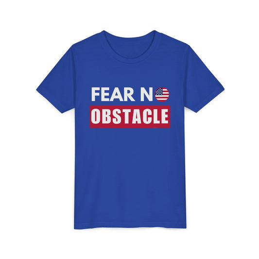Fear No Obstacle American Flag Youth Ninja Tee