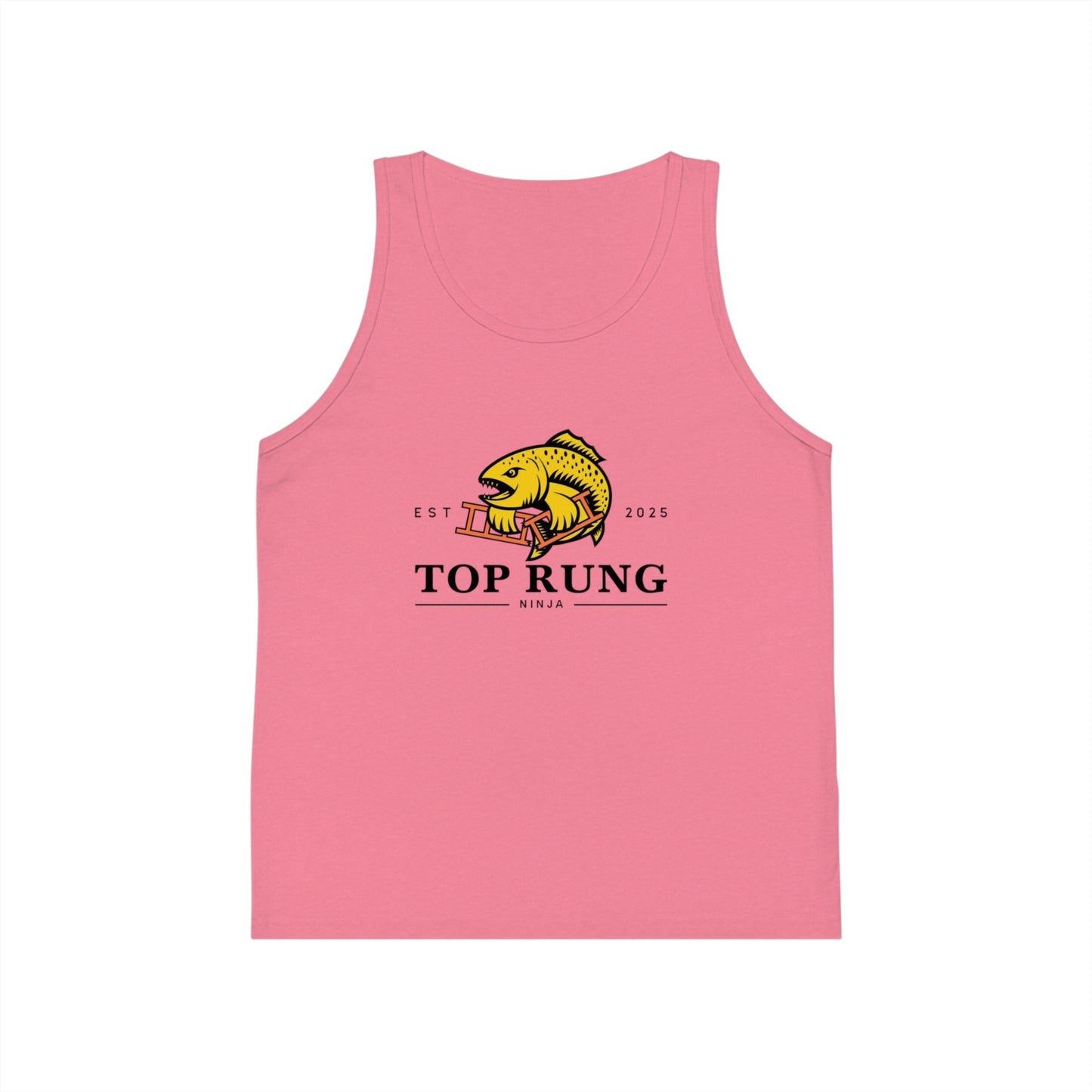 Top Rung Ninja Youth Tank Top - Crush the Salmon Ladder