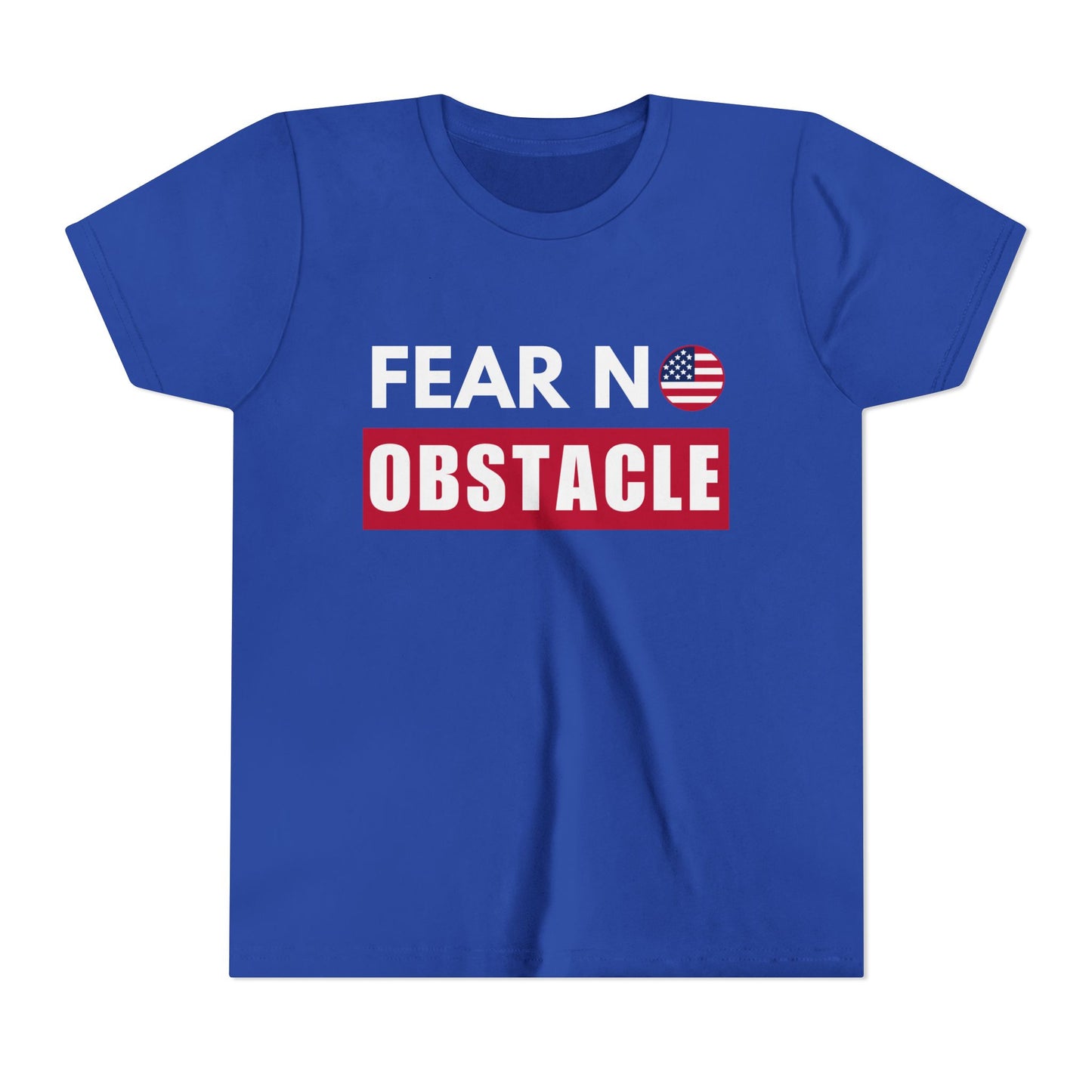 Fear No Obstacle American Flag Youth Ninja Tee