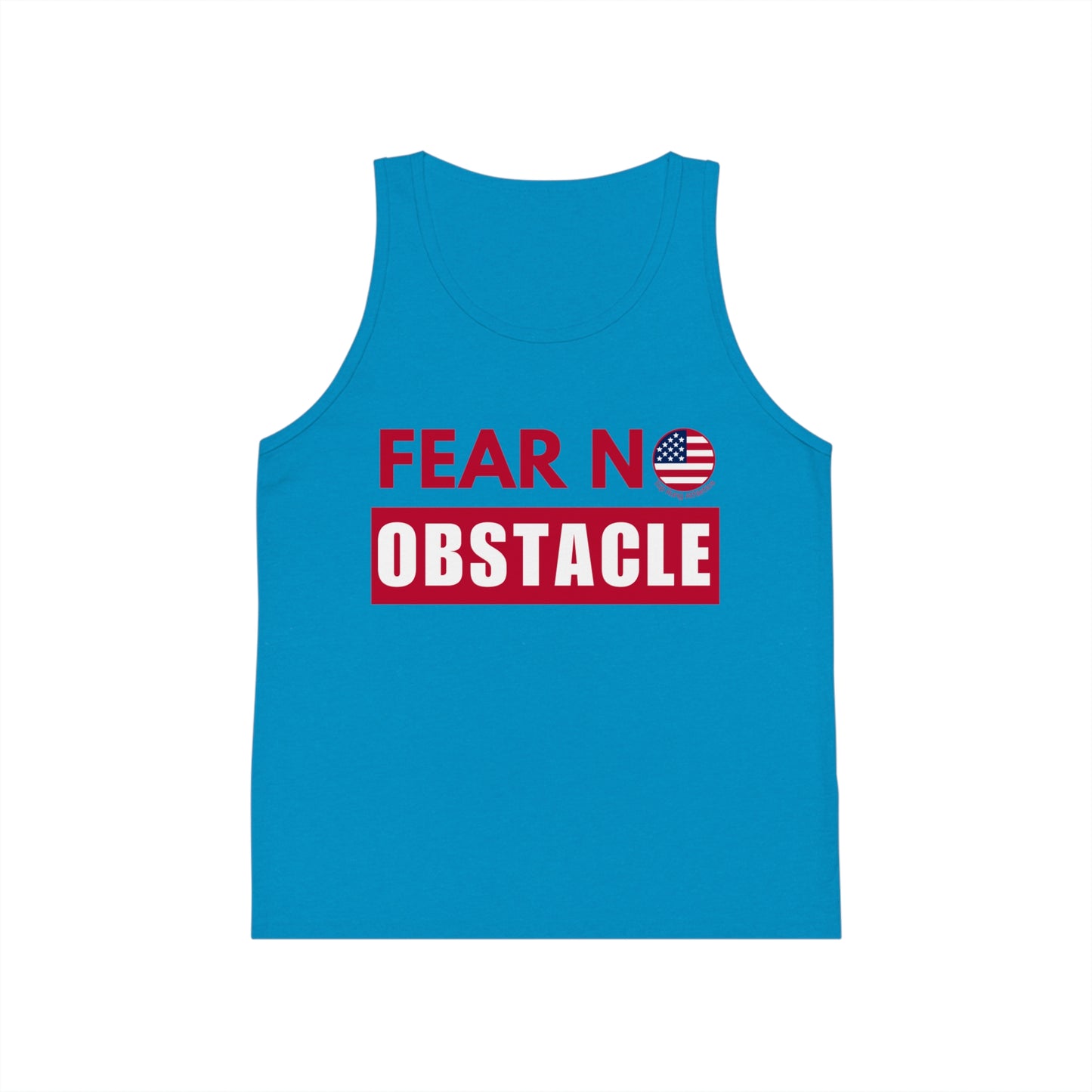 Fear No Obstacle Ninja Youth American Flag Tank Top