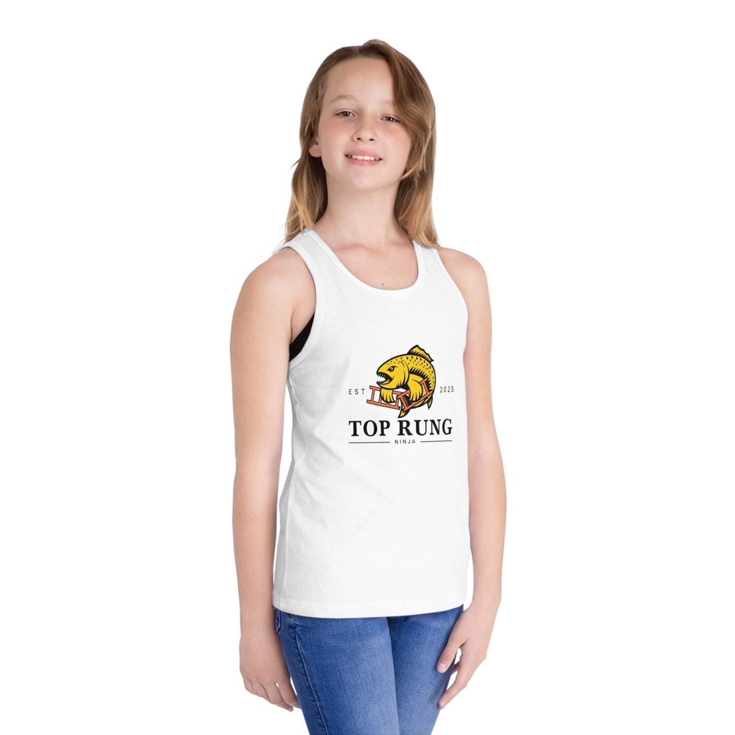 Top Rung Ninja Youth Tank Top - Crush the Salmon Ladder