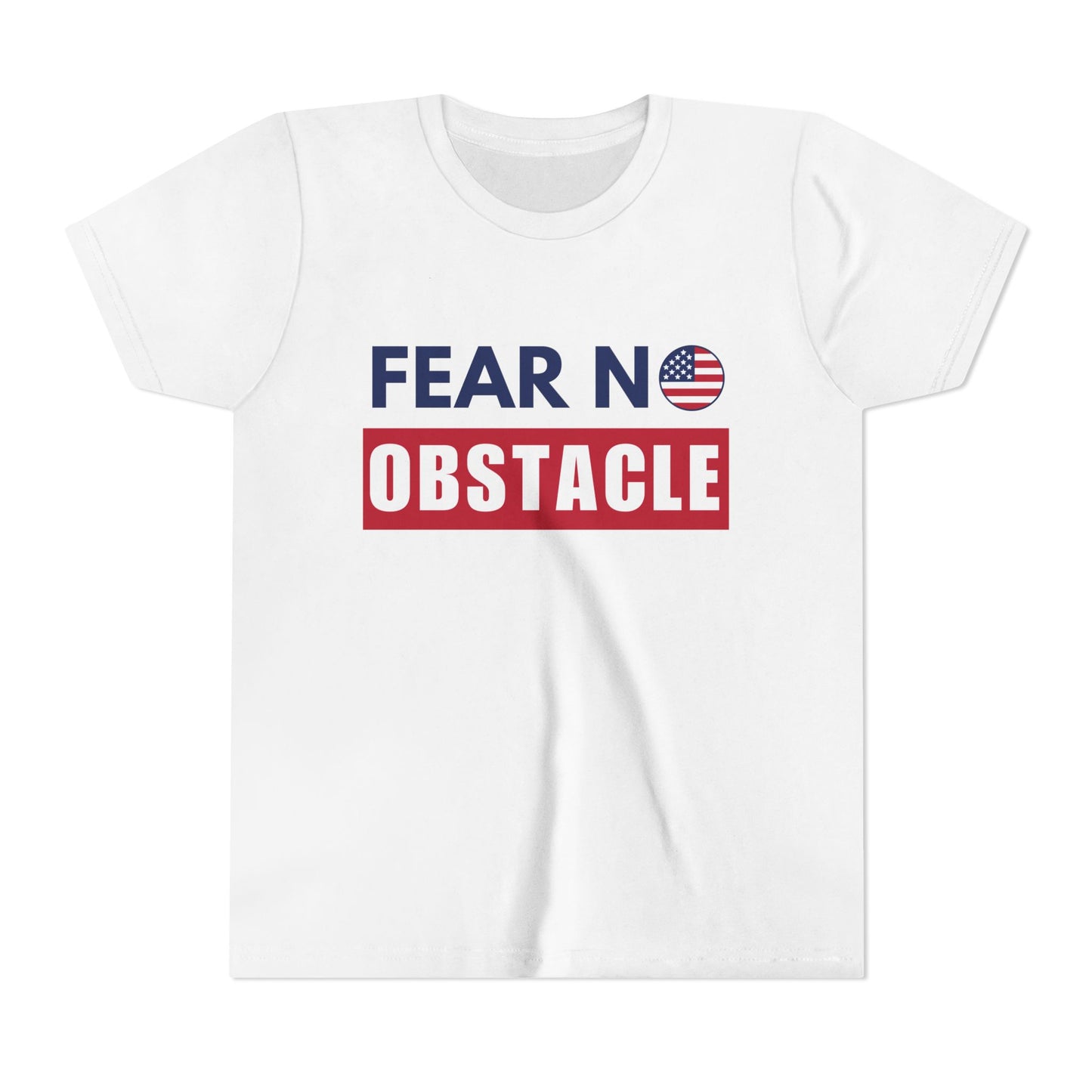 Fear No Obstacle American Flag Youth Ninja Tee