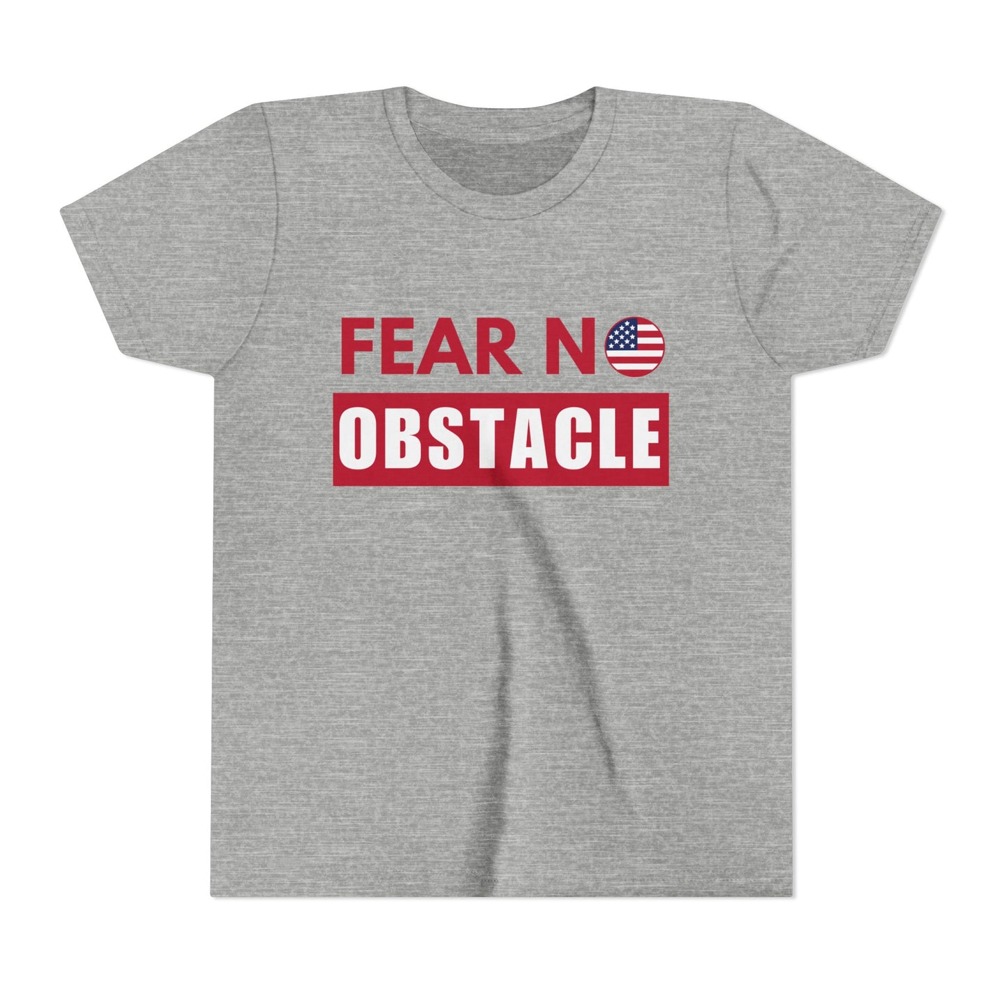 Fear No Obstacle American Flag Youth Ninja Tee